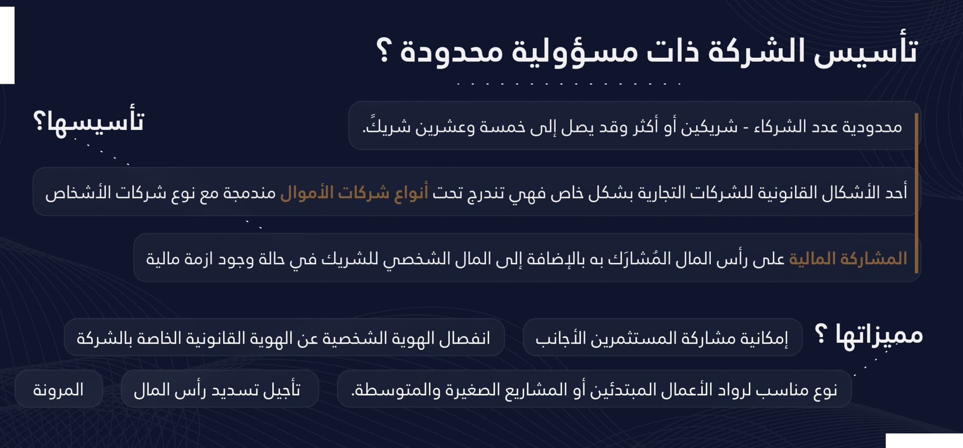 تأسيس شركة ذات مسؤولية محدودة