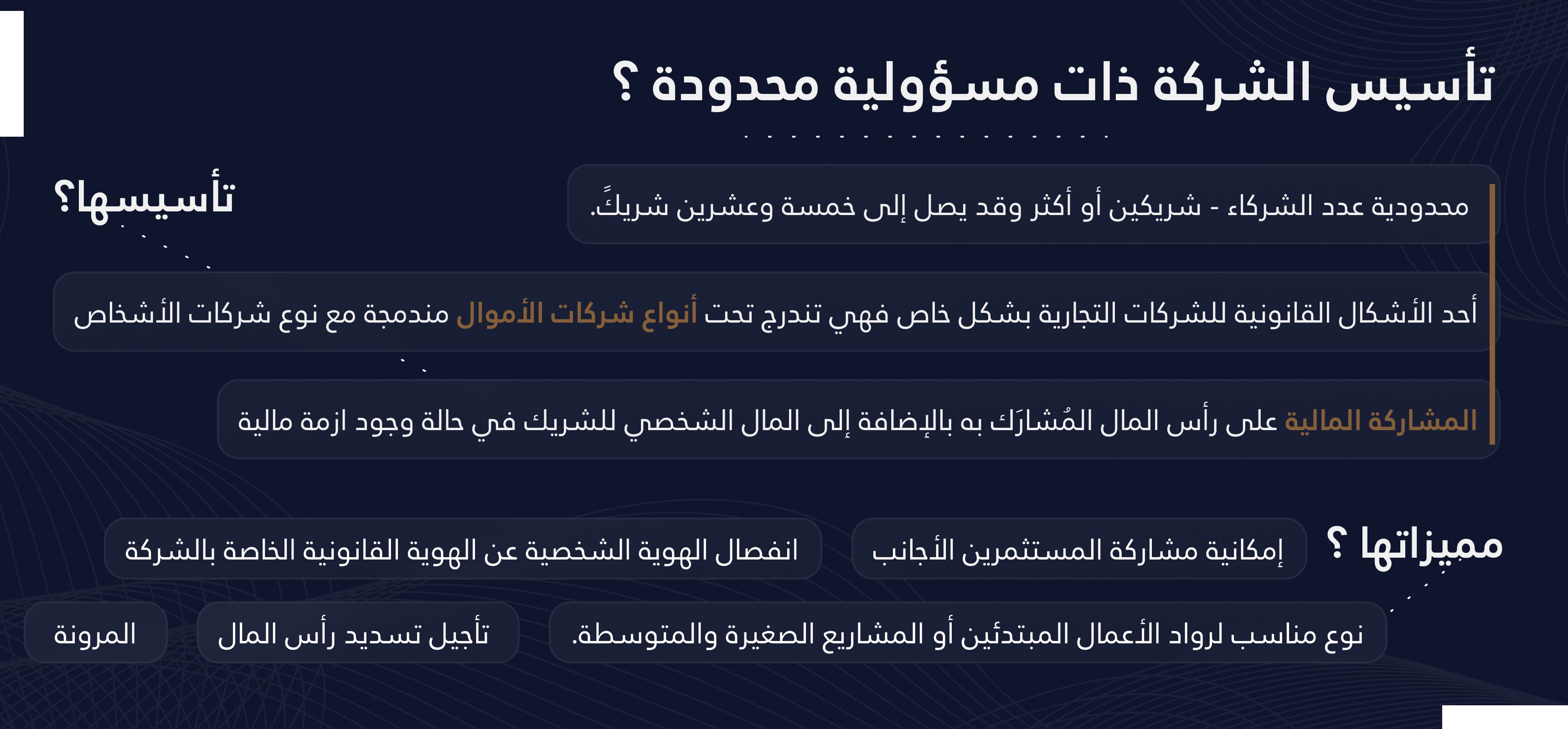 تأسيس شركة ذات مسؤولية محدودة