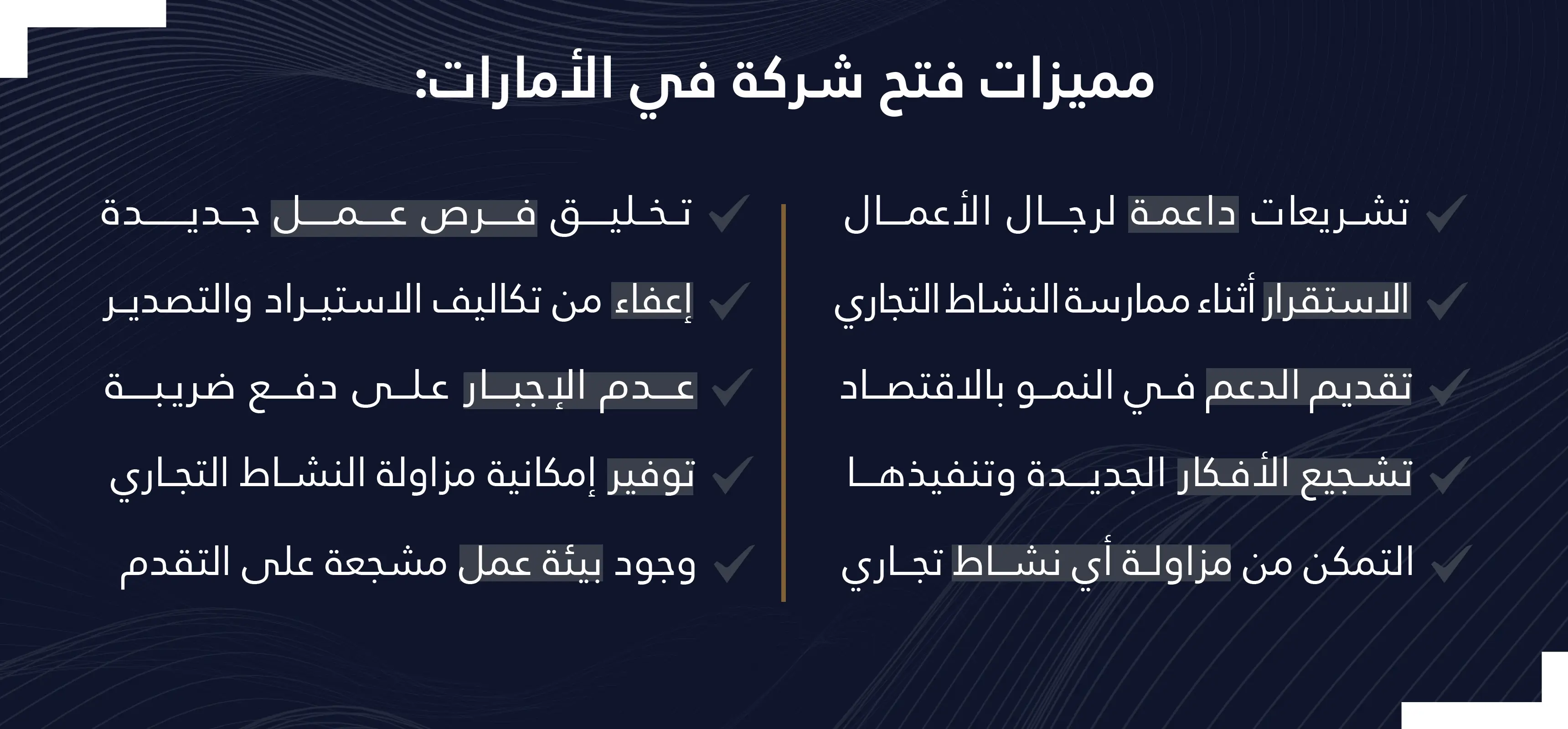 مميزات تأسيس شركة في الإمارات