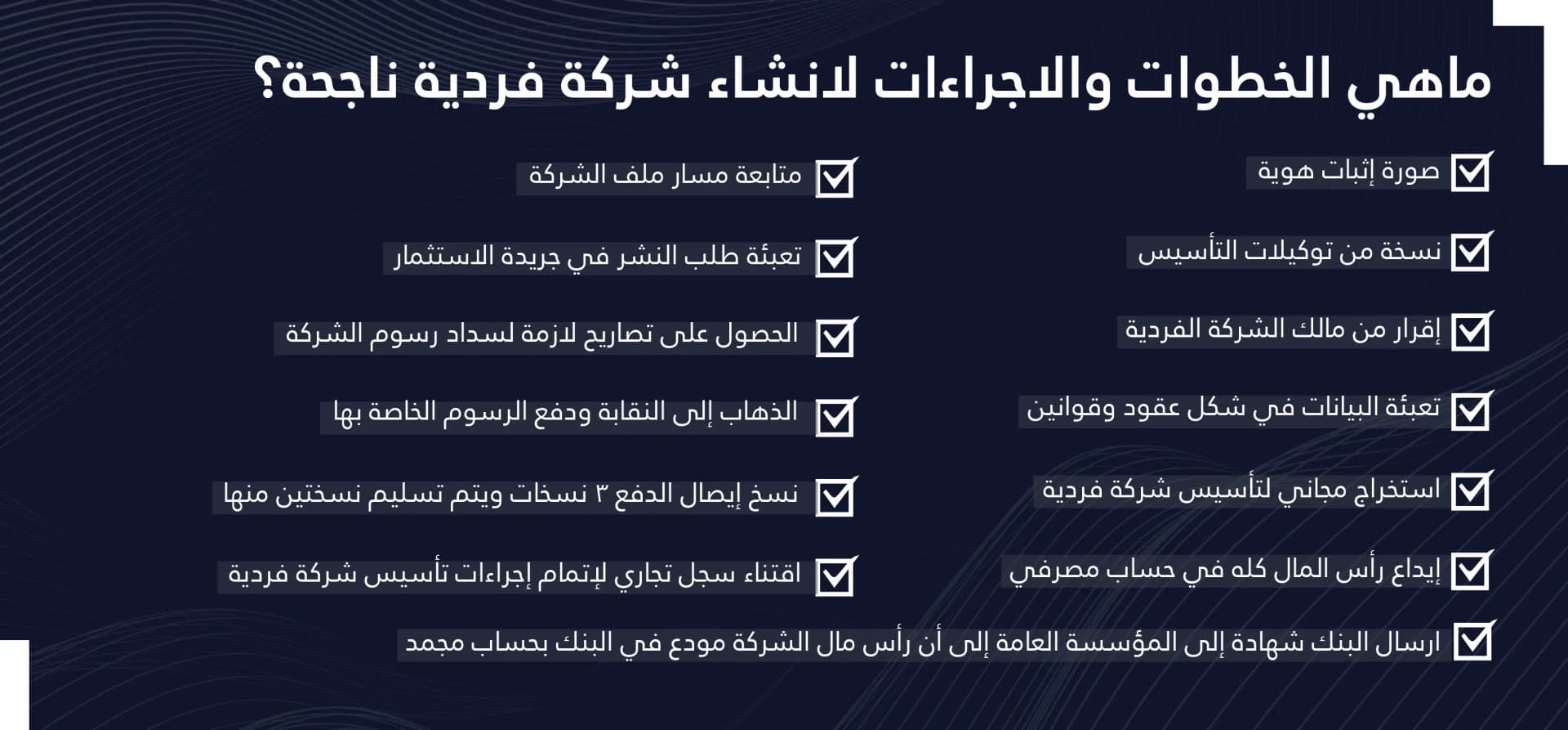 خطوات تأسيس شركة فردية ناجحة