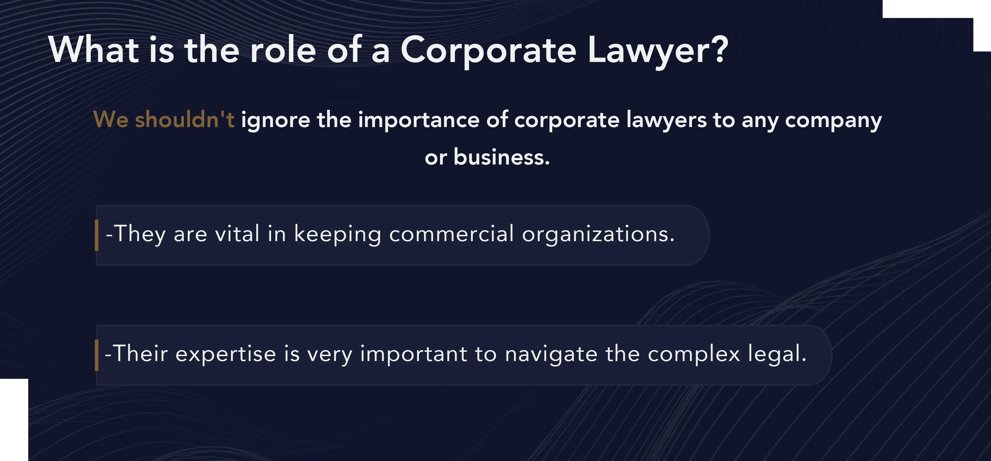 Top corporate lawyers