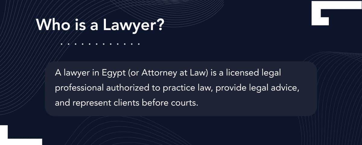 who is a Lawyer in Egypt